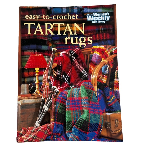 Easy to Crochet Tartan Rugs Australian Women's Weekly Patterns Soft Cover Book - Picture 1 of 8